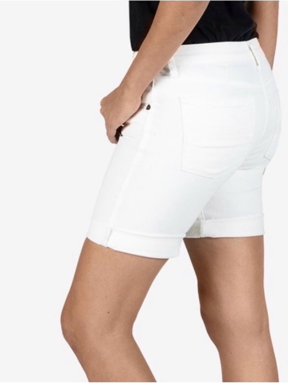Kut from the Kloth Catherine Boyfriend White Jean Shorts